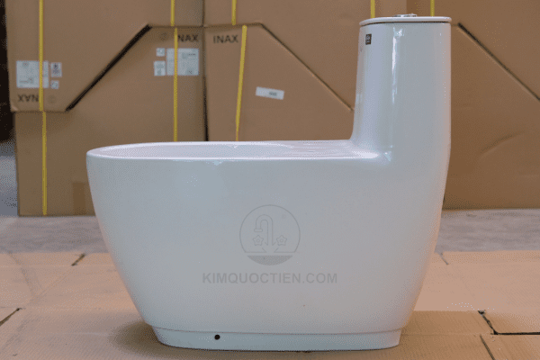 Thiết kế phần két thùng nước và bệ ngồi được đúc thành một khối thống nhất liền mạch tạo ra sự sang trọng