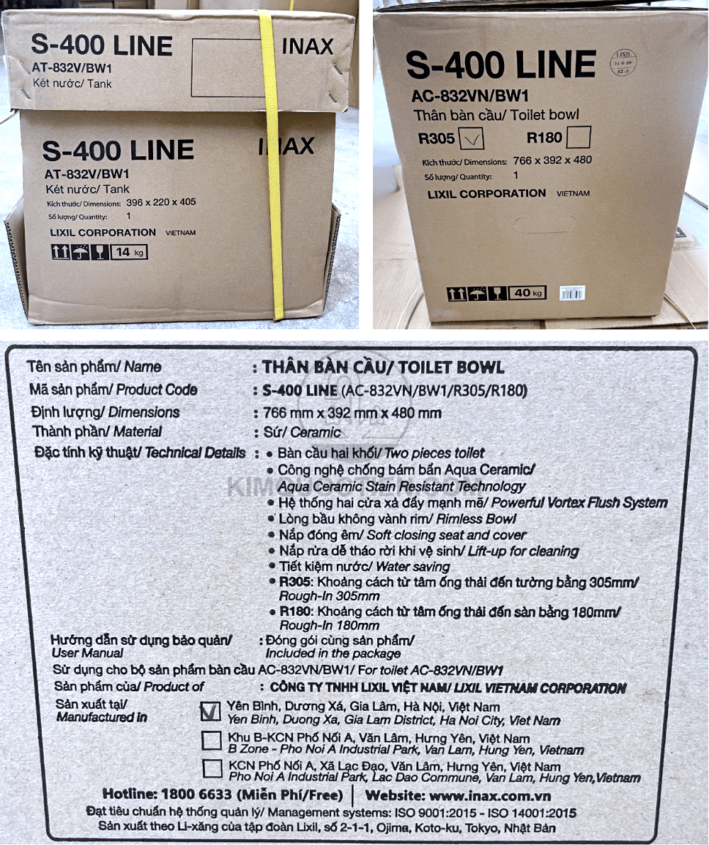 bồn cầu inax ac832vn