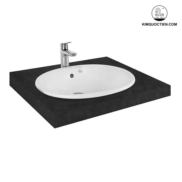 Lavabo TOTO L762#XW thiết kế tối giản, tinh tế, có lỗ thoát tràn, không kèm vòi và bộ xả, mã sản phẩm cũ LT762.