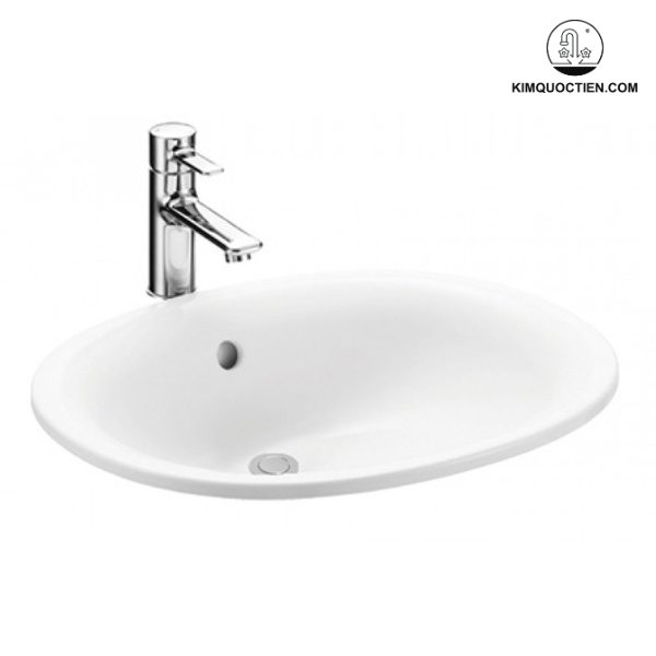 Chậu rửa lavabo TOTO L762#XW dương vành, thiết kế hiện đại, công nghệ CeFiONtect chống bám bẩn, dễ dàng vệ sinh.