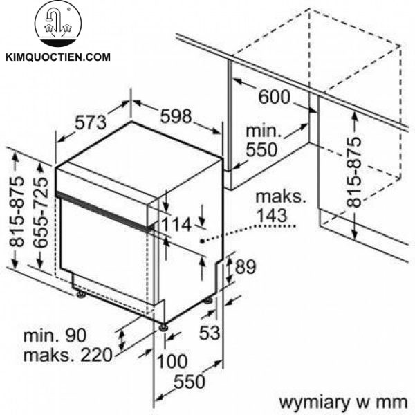 Máy rửa chén bán âm Bosch SMI4HVS33E