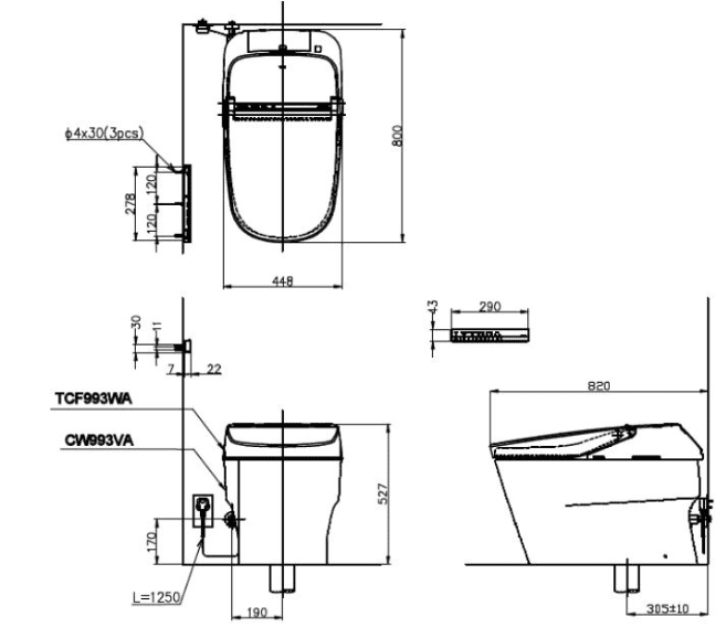 bồn cầu TOTO CW993VA/TCF993WA