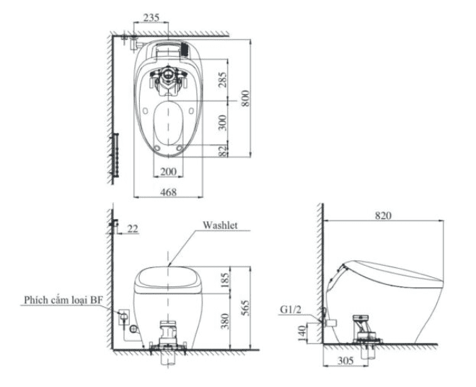 Bồn Cầu TOTO CS901KVT NW1