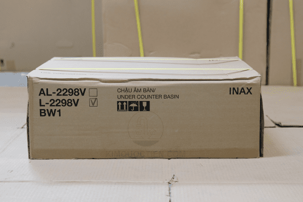 Mã Số Sản Phẩm Chậu Rửa Lavabo INAX L-2298V Âm Bàn Trên Hộp 
