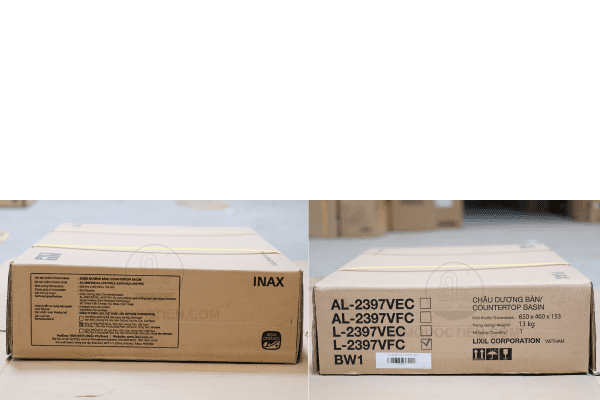 Thông Tin Sản Phẩm Chậu Rửa Lavabo INAX L-2397V Trên Hộp