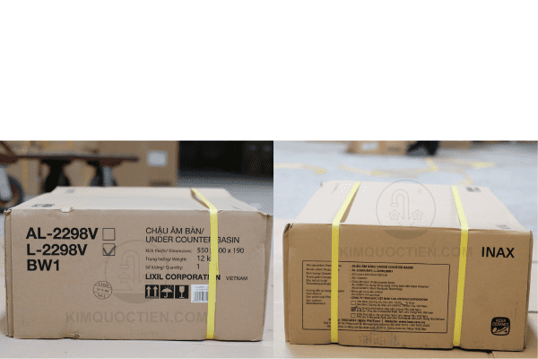 Thông Tin Chi Tiết Sản Phẩm Chậu Rửa Lavabo INAX L-2298V Âm Bàn Trên Hộp 