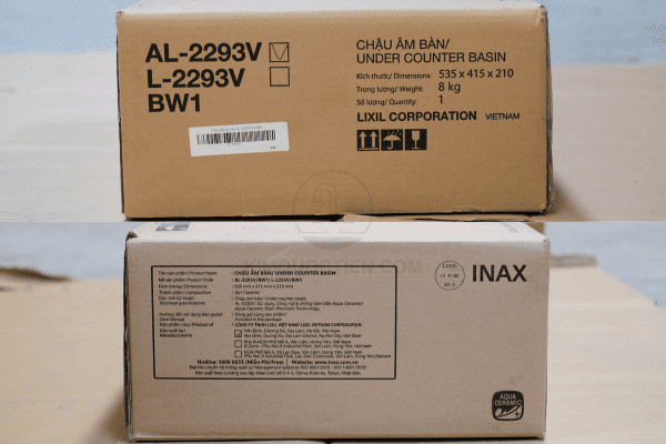 Thông Tin Chậu Rửa Lavabo INAX AL-2293V Trên Hộp