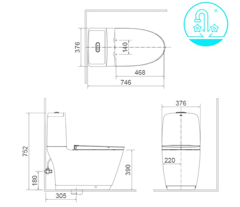 bồn cầu 2 khối INAX AC 832VN