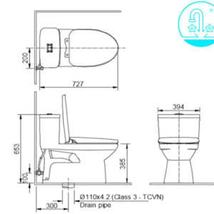 bệt 1 khối INAX AC-969VN