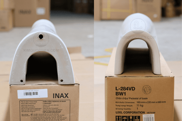 Mặt Trên Và Dưới Của Chân Dài Lavabo INAX L284VD