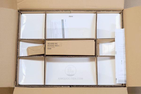 Lavabo INAX ALS610V Đặt Bàn Aqua Ceramic Sau Khi Khui Hộp