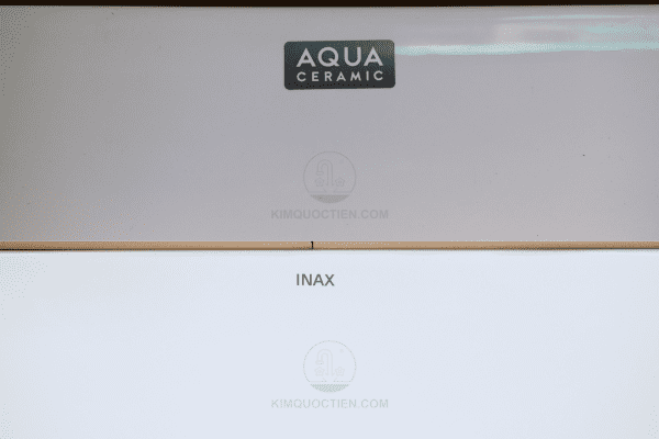 Chứng Nhận Aqua Ceramic Và Logo INAX Trên Lavabo INAX ALS610V Đặt Bàn
