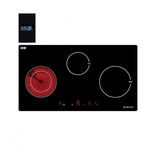 Bếp Từ Kết Hợp Hồng Ngoại MALLOCA MH-03IRB SB 3 Vùng Nấu