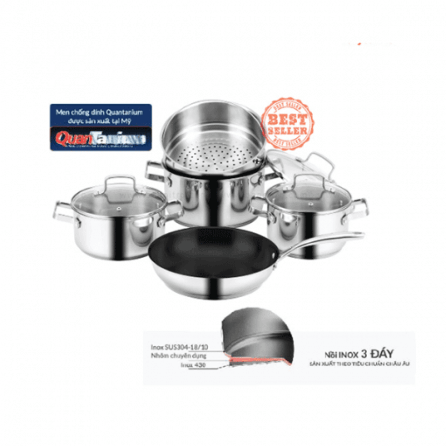 Bộ Nồi EUROSUN MC1702-Harmony Inox 304 8 Món