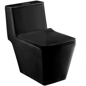 Bồn Cầu COTTO C1032 MBK 1 Khối Nắp Êm Màu Đen