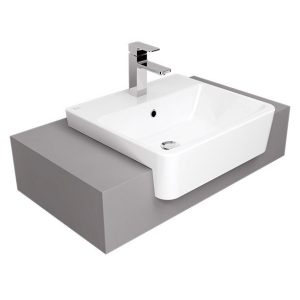 Chậu Rửa Lavabo AMERICAN 0519-WT ( VF-0519 ) Bán Âm Bàn Acacia Evolution