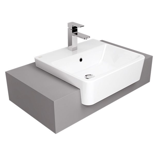 Chậu Rửa Lavabo AMERICAN 0519-WT ( VF-0519 ) Bán Âm Bàn Acacia Evolution