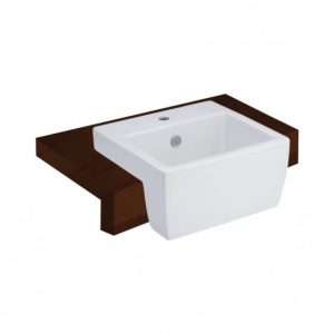 Chậu Rửa Lavabo COTTO C02217 Quado Bán Âm Bàn Kháng Khuẩn