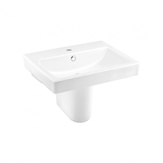 Chậu Rửa Lavabo COTTO C0156/C420 Treo Tường Kèm Chân Ngắn