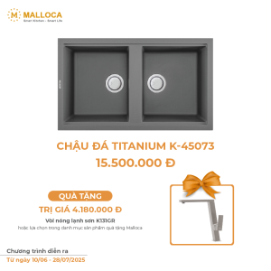 Chậu Rửa Chén Đá MALLOCA TITANIUM K-45073 Màu Xám