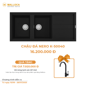 Chậu Rửa Chén Đá MALLOCA NERO K-50040 Màu Đen