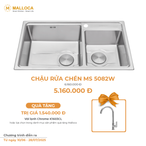Chậu Rửa Chén MALLOCA MS 5082W INOX 304