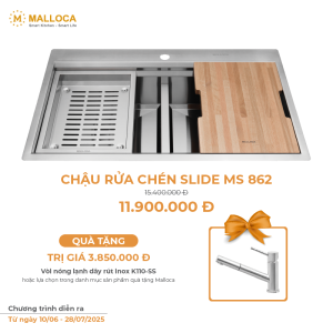 Chậu Rửa Chén MALLOCA SLIDE MS 862 INOX 304