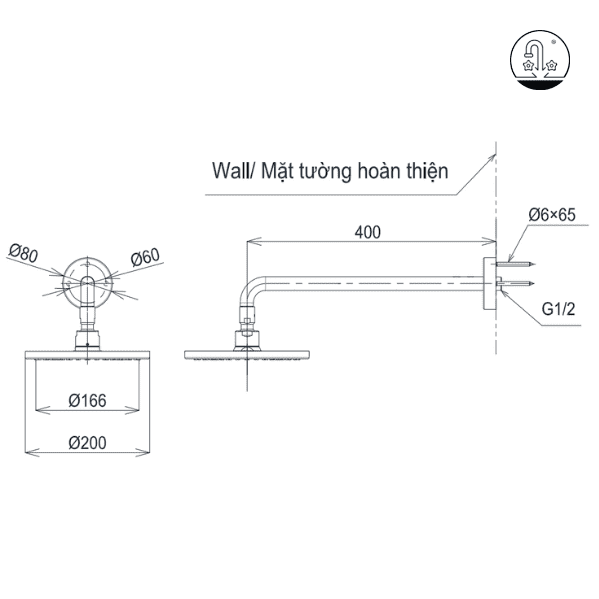 Bản vẽ bát sen TOTO