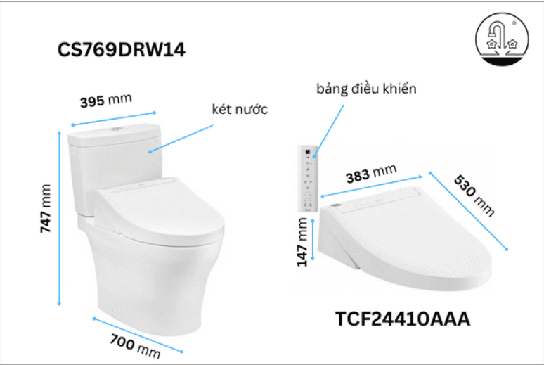 bồn cầu thông minh TOTO CS769DRW14