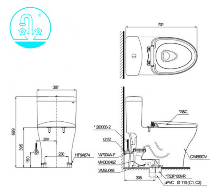 Bồn cầu thông minh ToTo MS855DW7