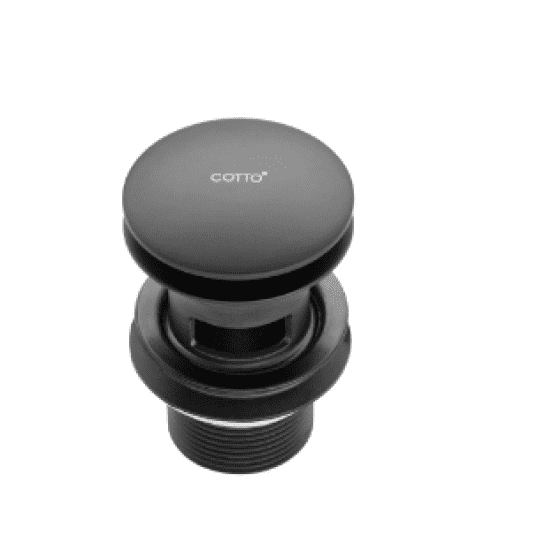 Trụ Xả Nhấn Lavabo COTTO CT677#BL(HM) Có Lỗ Xả Tràn Màu Đen