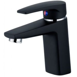 Vòi Lavabo CAESAR B382CU Nóng Lạnh Xả Nhấn Màu Đen