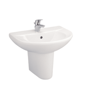 Chậu Rửa Lavabo COTTO C014/C4201 Treo Tường Kèm Chân Ngắn