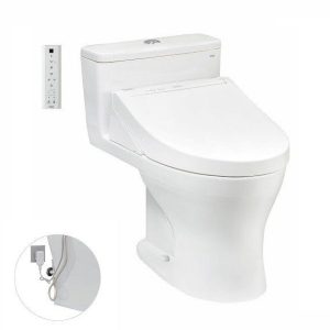Bồn Cầu Điện Tử TOTO MS855DW14#XW Kèm Nắp Rửa Điện Tử WASHLET Dòng C5 - TCF24410AAA (220V)