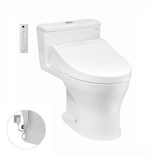 Bồn Cầu Điện Tử TOTO MS855DW14#XW Kèm Nắp Rửa Điện Tử WASHLET Dòng C5 - TCF24410AAA (220V)