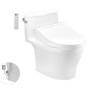 Bồn Cầu Điện Tử TOTO MS887RW14#XW Kèm Nắp Rửa Điện Tử WASHLET Dòng C5 - TCF24410AAA (220V)