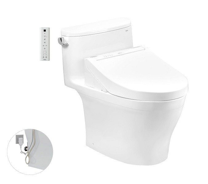 Bồn Cầu Điện Tử TOTO MS887RW14#XW Kèm Nắp Rửa Điện Tử WASHLET Dòng C5 - TCF24410AAA (220V)