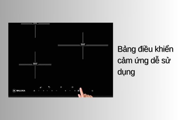 Bảng điều khiển của bếp từ Malloca MH 5903 IN thiết kế thông minh