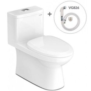 Bồn Cầu VIGLACERA MK2 1 Khối Nắp Êm Tặng Xịt
