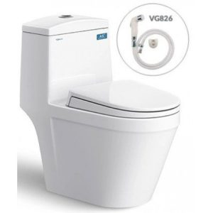 Bồn Cầu VIGLACERA V35M 1 Khối Nắp Êm Tặng Xịt