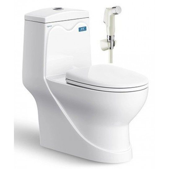 Bồn Cầu VIGLACERA V38 1 Khối Nắp Êm Tặng Xịt