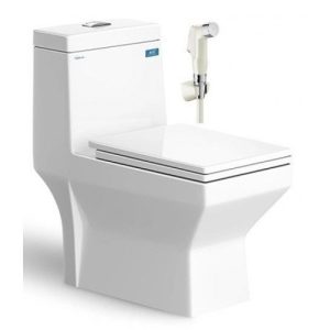 Bồn Cầu VIGLACERA V39M 1 Khối Nắp Êm Tặng Xịt