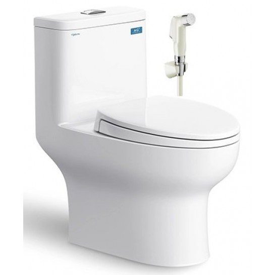 Bồn Cầu VIGLACERA V64 1 Khối Nắp Êm V68 Tặng Xịt VG826