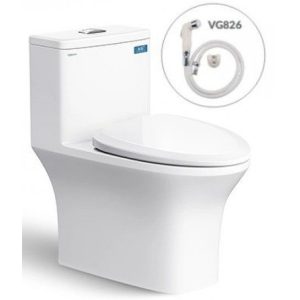 Bồn Cầu VIGLACERA V72 (V700) 1 Khối Nắp Êm Tặng Xịt