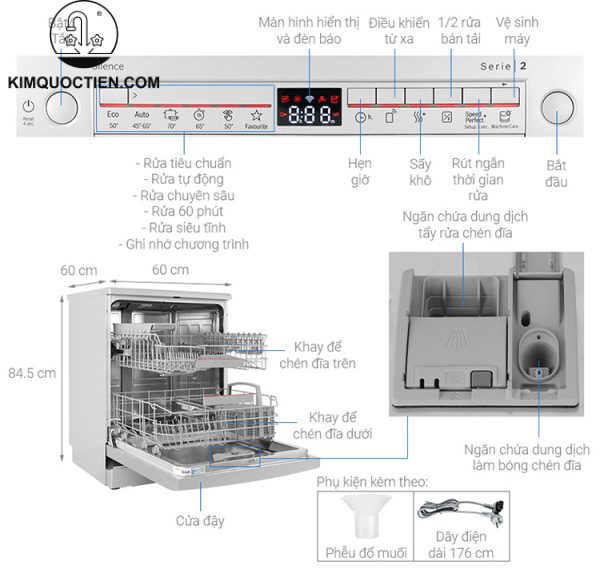 Máy rửa chén Bosch HMH.SMS2HAI12E Serie 2