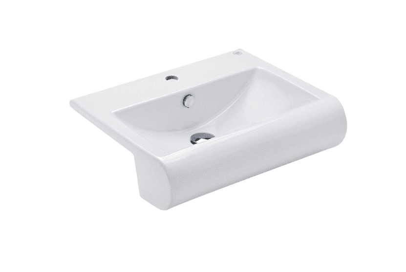 Chậu Rửa Lavabo COTTO C02237 Riviera Bán Âm Bàn Kháng Khuẩn