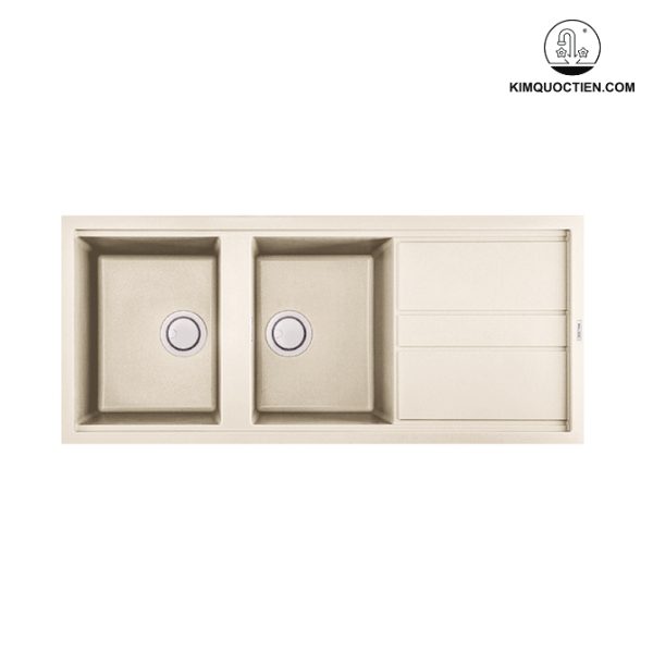 Chậu rửa chén với thiết kế tiện nghi, rổ lọc rác inox, bộ xả chống mùi, phù hợp nhiều không gian bếp