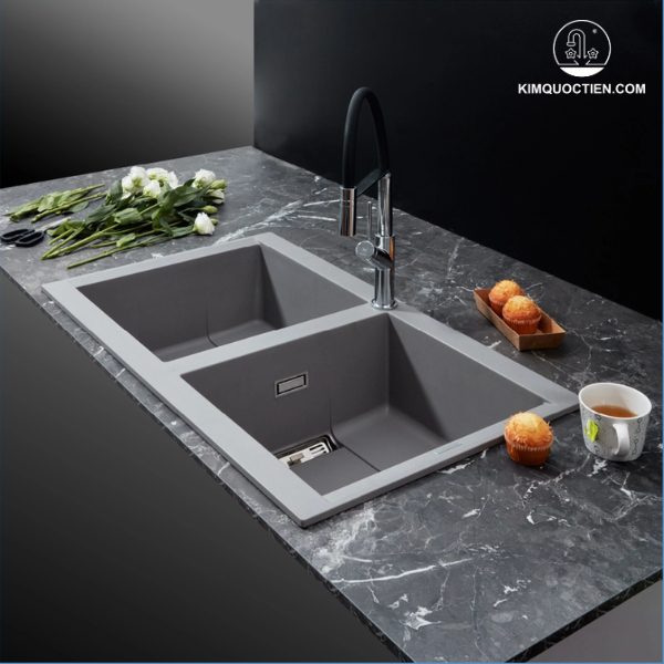 Chậu rửa chén đá Granite Malloca SMART K-450 bền đẹp, kháng khuẩn 100%, lựa chọn hoàn hảo cho bếp hiện đại.