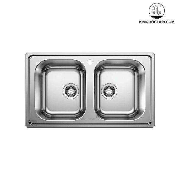 Thiết kế 2 ngăn rửa với chất liệu cao cấp, hạn chế rỉ sét, đảm bảo an toàn sức khỏe cho người dùng