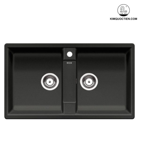 Chậu rửa chén HAFELE Blancozia 9 567.68.340 đá màu đen cao cấp, sản xuất tại Đức, chất liệu đá nhân tạo SILGRANIT PuraDur, 80% đá thạch anh, vẻ đẹp tự nhiên, bề mặt nhám mượt.
